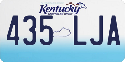KY license plate 435LJA