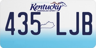 KY license plate 435LJB