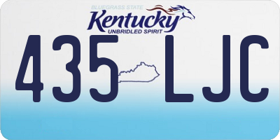 KY license plate 435LJC