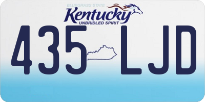 KY license plate 435LJD