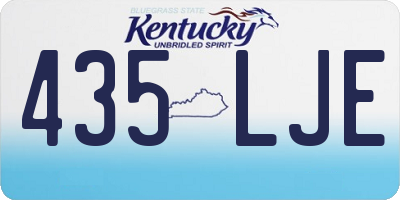 KY license plate 435LJE