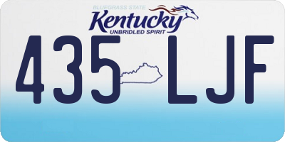 KY license plate 435LJF
