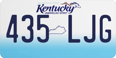 KY license plate 435LJG