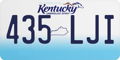 KY license plate 435LJI