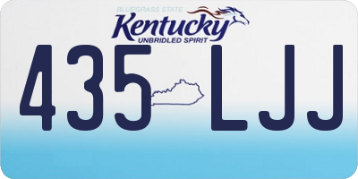 KY license plate 435LJJ