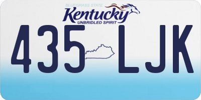 KY license plate 435LJK