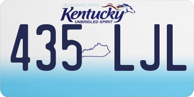 KY license plate 435LJL