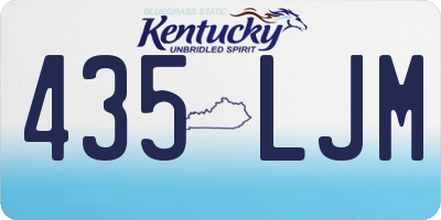 KY license plate 435LJM