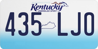 KY license plate 435LJO