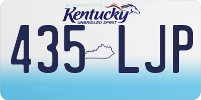 KY license plate 435LJP