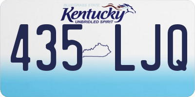 KY license plate 435LJQ