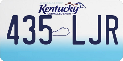 KY license plate 435LJR