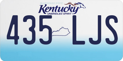 KY license plate 435LJS