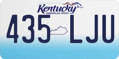 KY license plate 435LJU