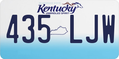 KY license plate 435LJW