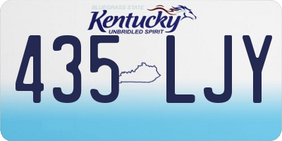 KY license plate 435LJY