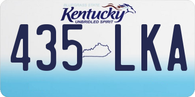 KY license plate 435LKA