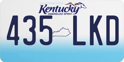 KY license plate 435LKD