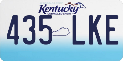 KY license plate 435LKE