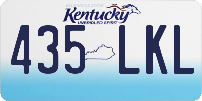 KY license plate 435LKL