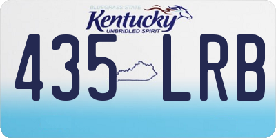 KY license plate 435LRB