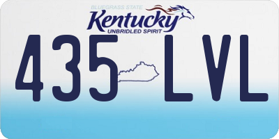 KY license plate 435LVL
