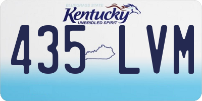 KY license plate 435LVM