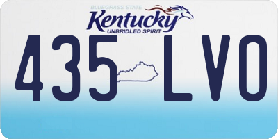 KY license plate 435LVO