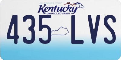 KY license plate 435LVS