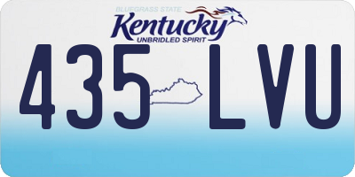 KY license plate 435LVU