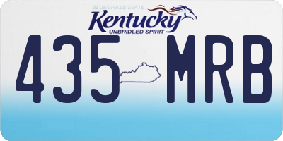KY license plate 435MRB