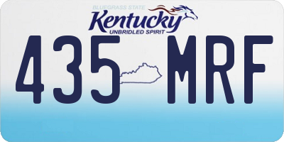 KY license plate 435MRF
