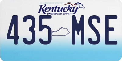 KY license plate 435MSE