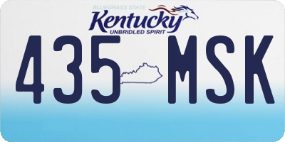 KY license plate 435MSK