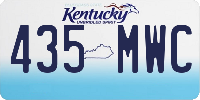KY license plate 435MWC