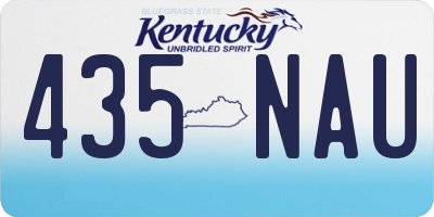 KY license plate 435NAU