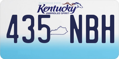 KY license plate 435NBH