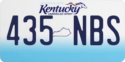 KY license plate 435NBS