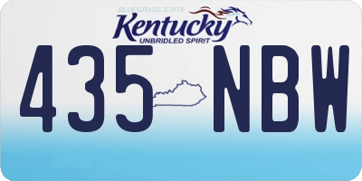 KY license plate 435NBW