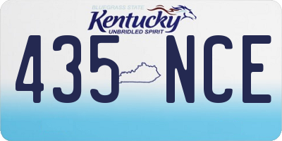 KY license plate 435NCE