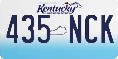 KY license plate 435NCK