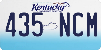 KY license plate 435NCM