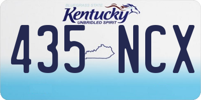 KY license plate 435NCX