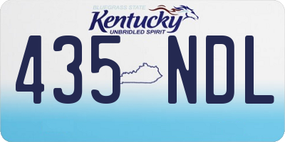 KY license plate 435NDL