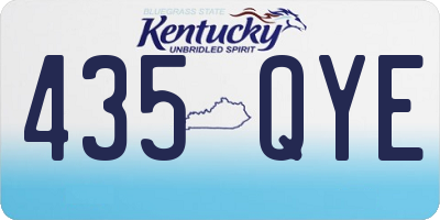 KY license plate 435QYE