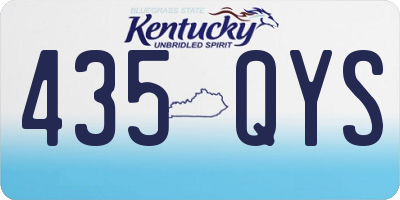 KY license plate 435QYS
