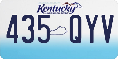 KY license plate 435QYV