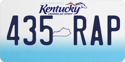 KY license plate 435RAP