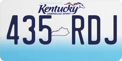 KY license plate 435RDJ