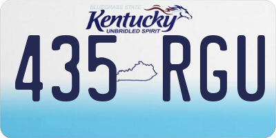 KY license plate 435RGU